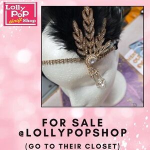 Elegant Gold and Black Headpiece